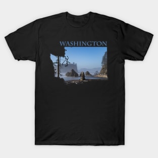 Washington State Outline (Along the Pacific Coast) T-Shirt